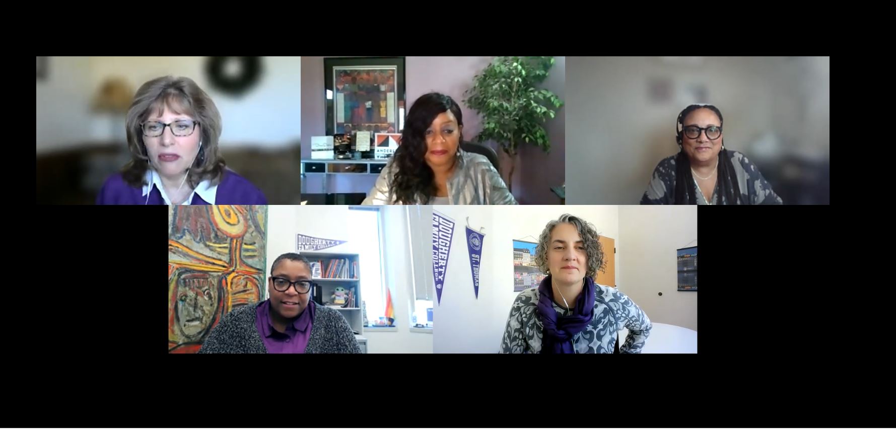 collage of the webinar participants