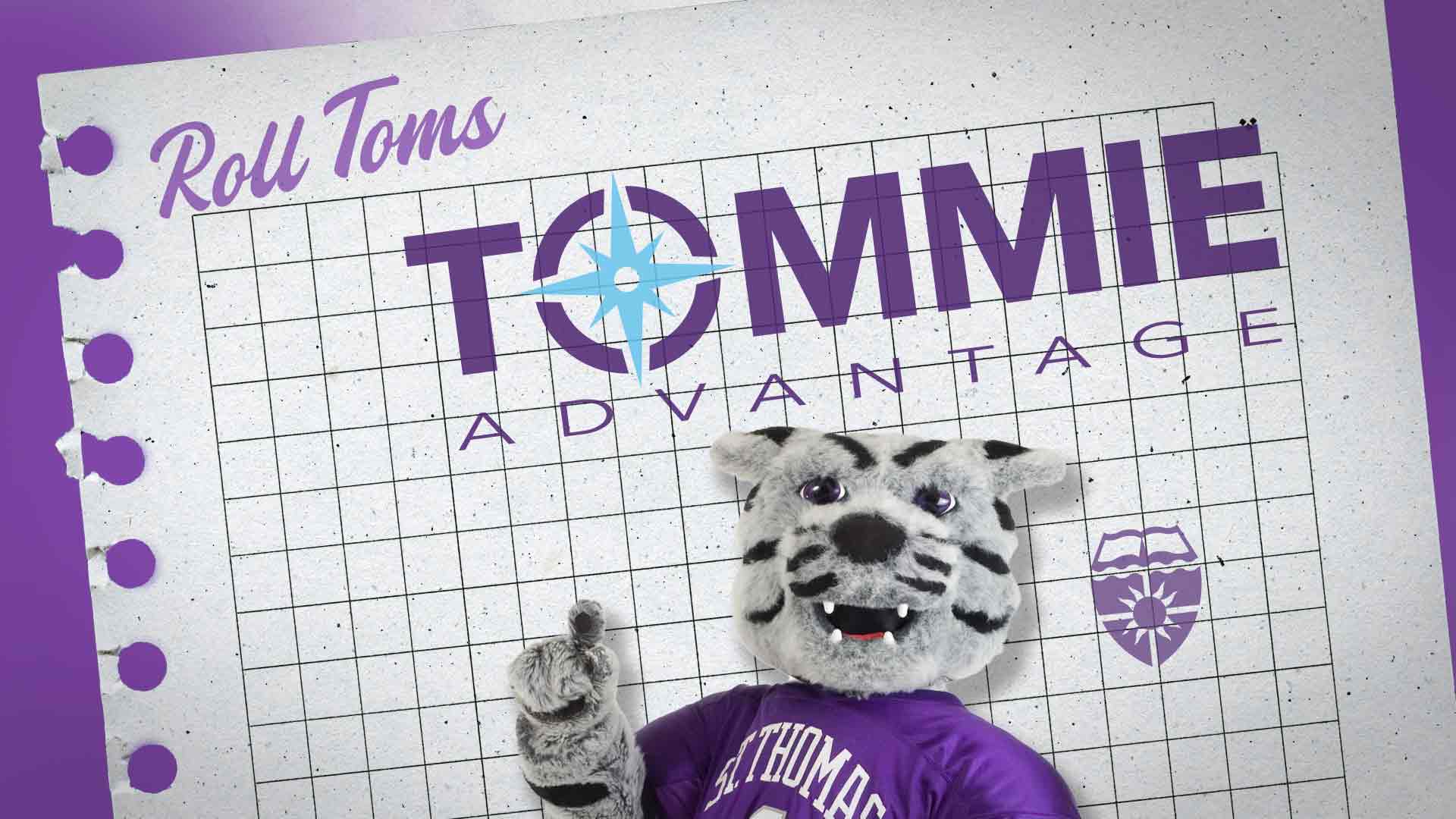 Tommie Advantage logo with mascot