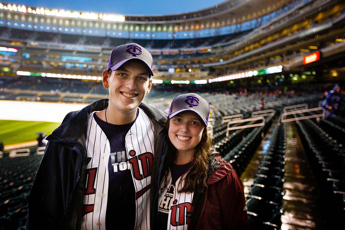 St. Thomas fans at Target Field. 