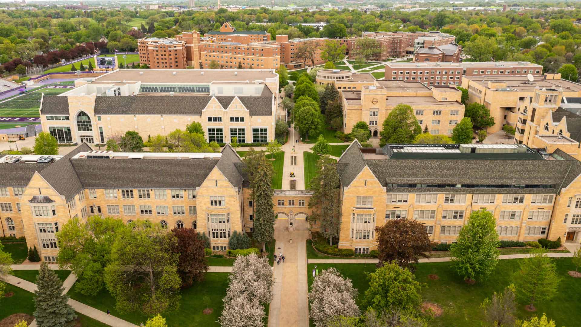 aerial view of St. Paul campus