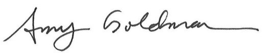 signature of Amy Goldman