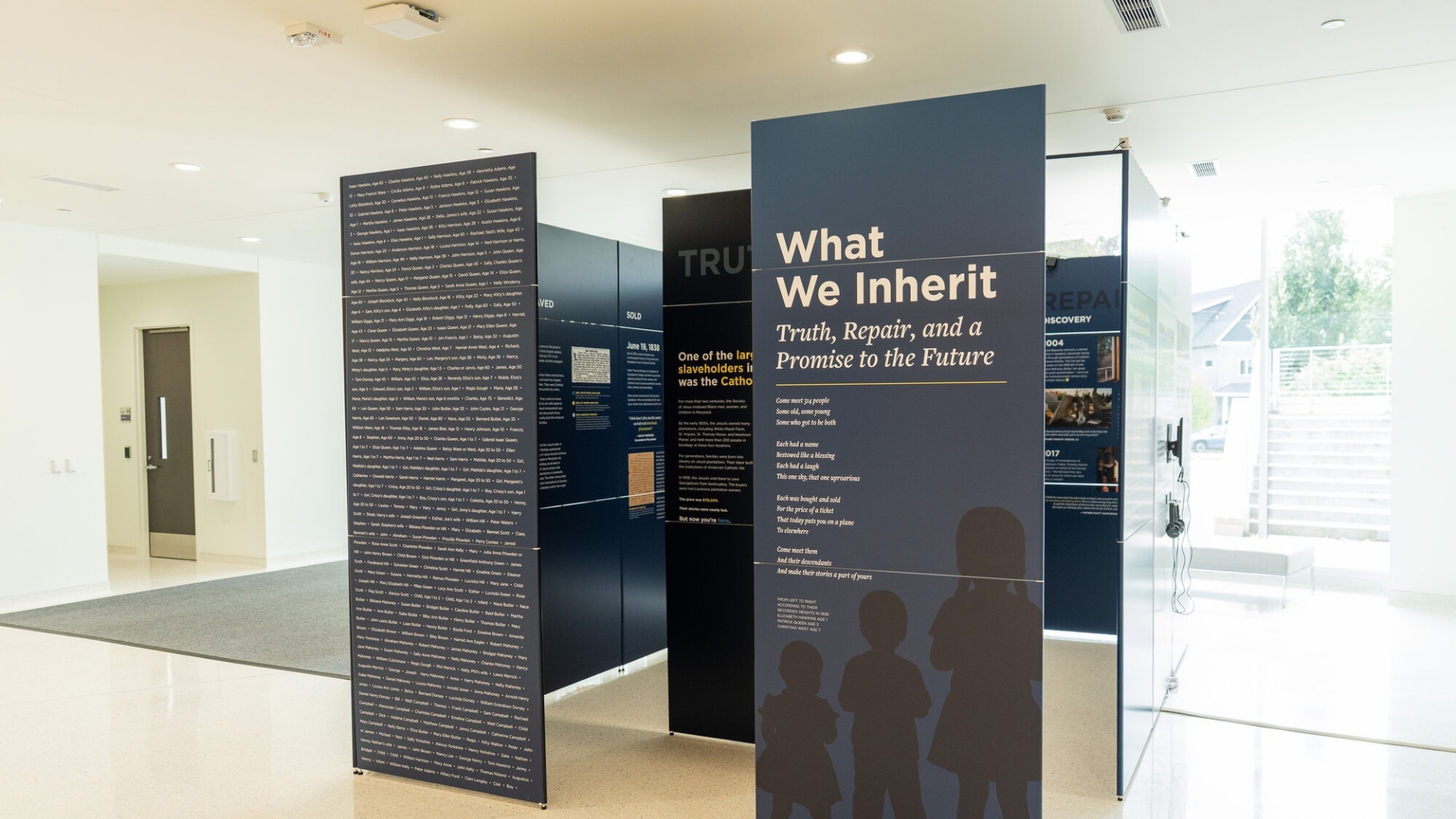 Traveling exhibit for the Descendants Truth and Reconciliation Foundation
