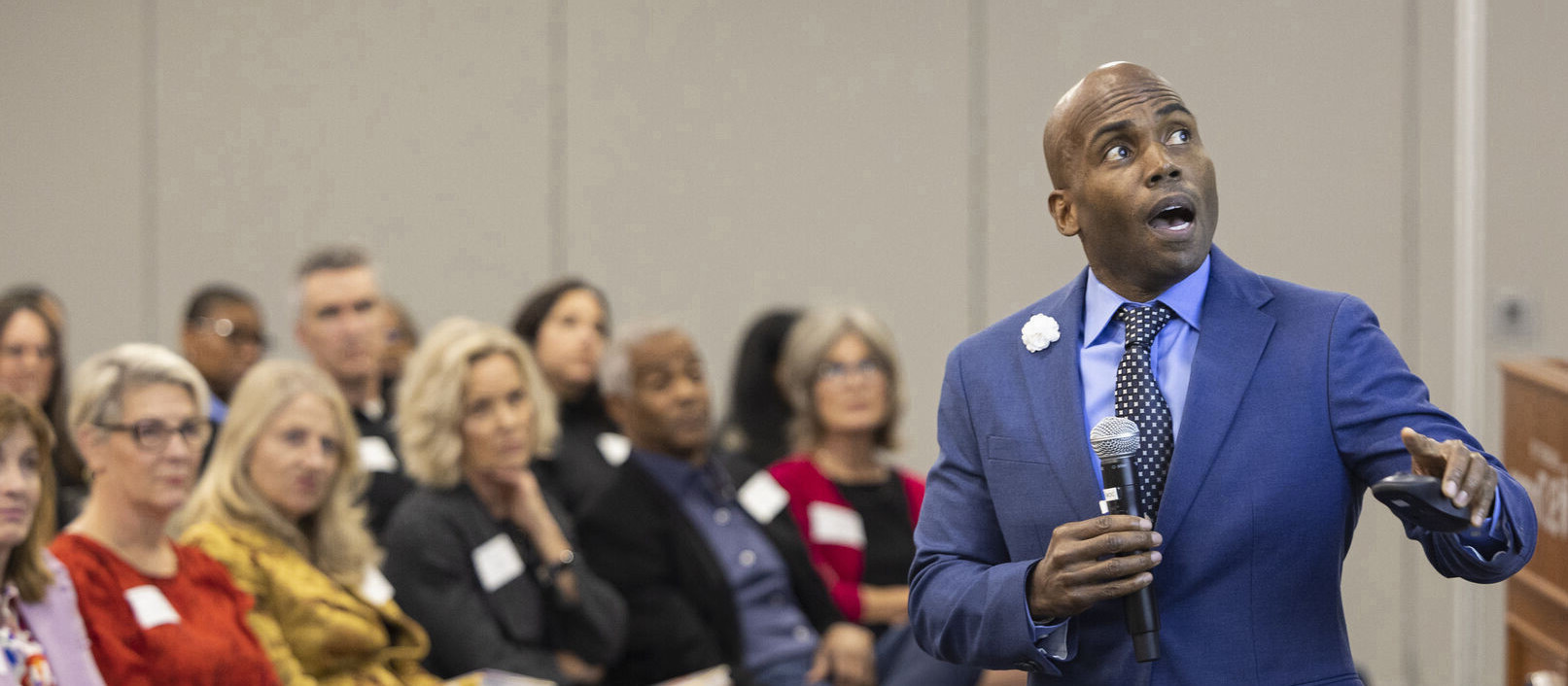 Dr. Yohuru Williams Giving Presentation to Event Attendees