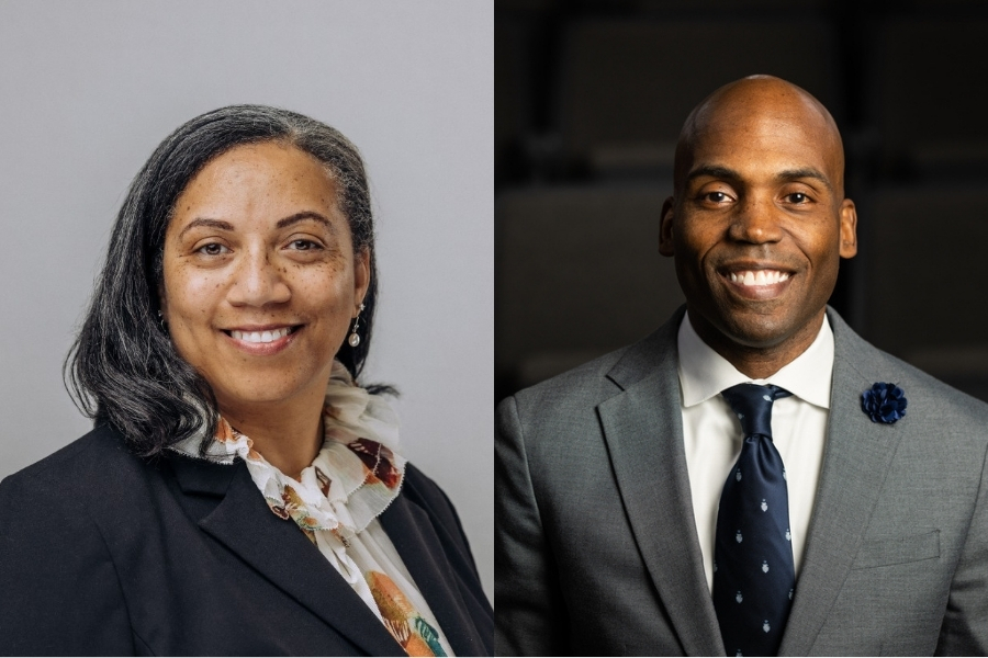 Monique Maddox and Yohuru Williams smile for their headshots