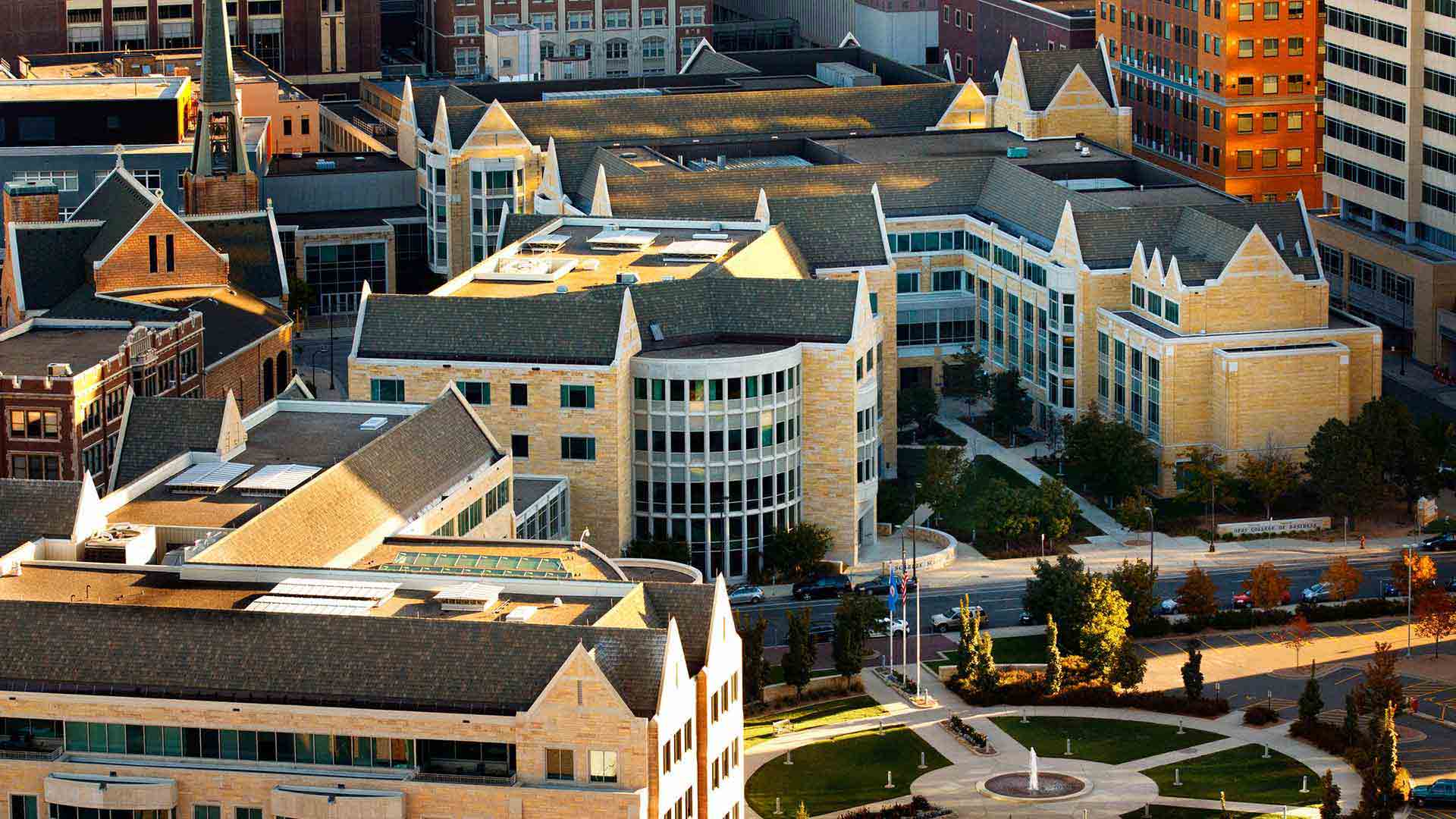 Aerial view of University of St. Thomas Minneapolis campus.