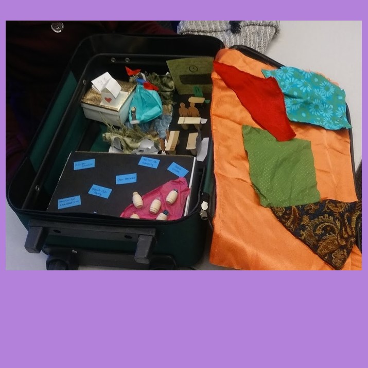 example of student work for the suitcase art project