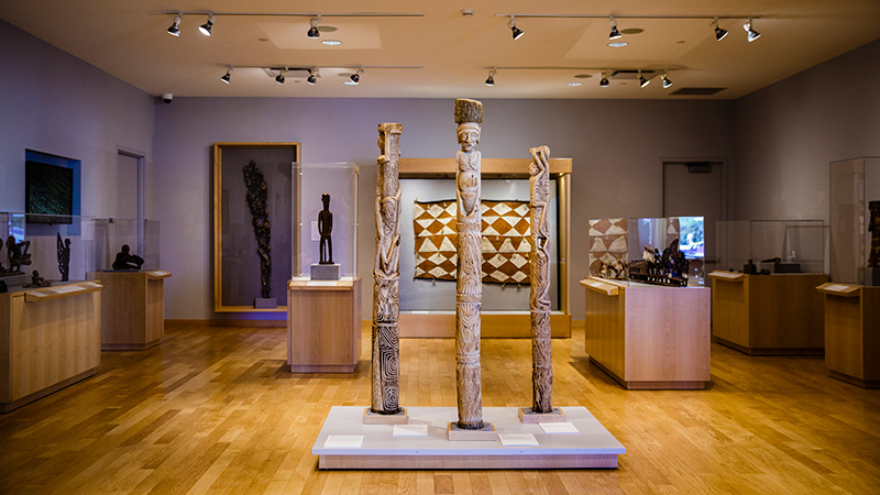 interior of the american museum of asmat art