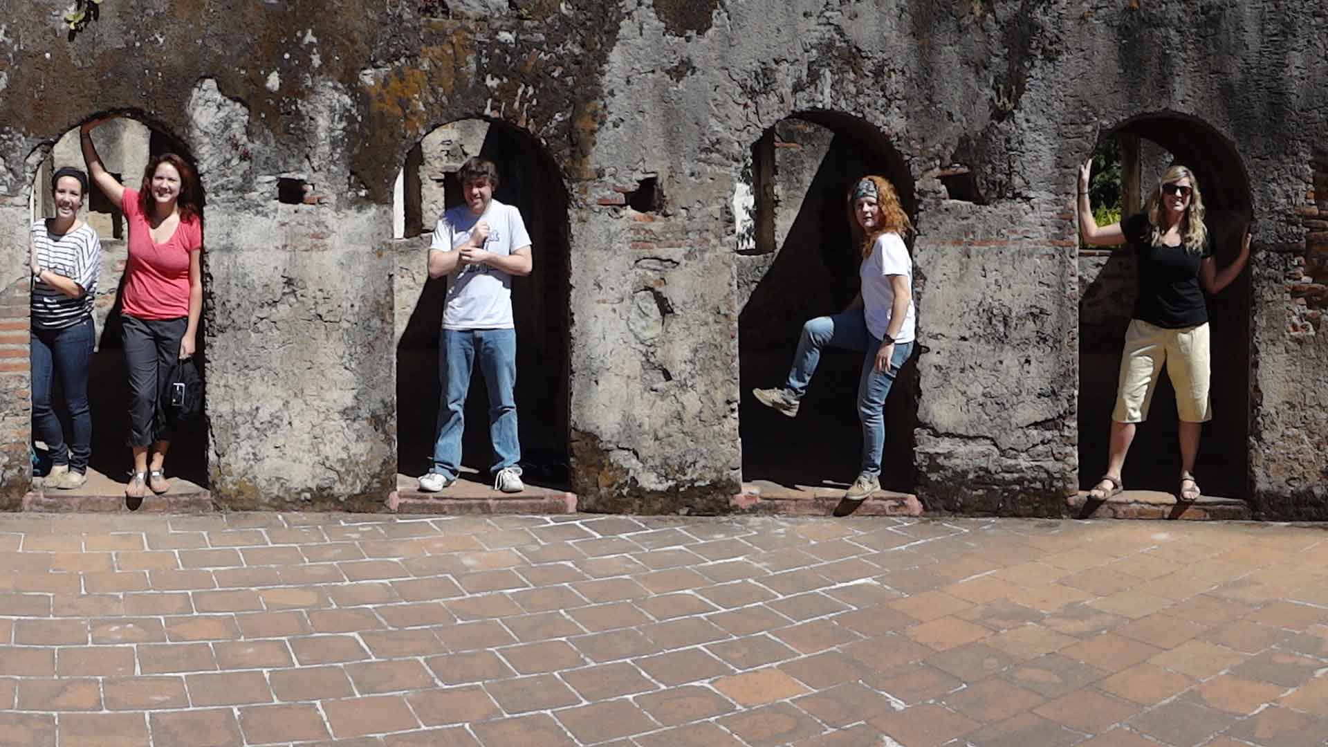 Study Abroad students posing for a photo in Guatemala.