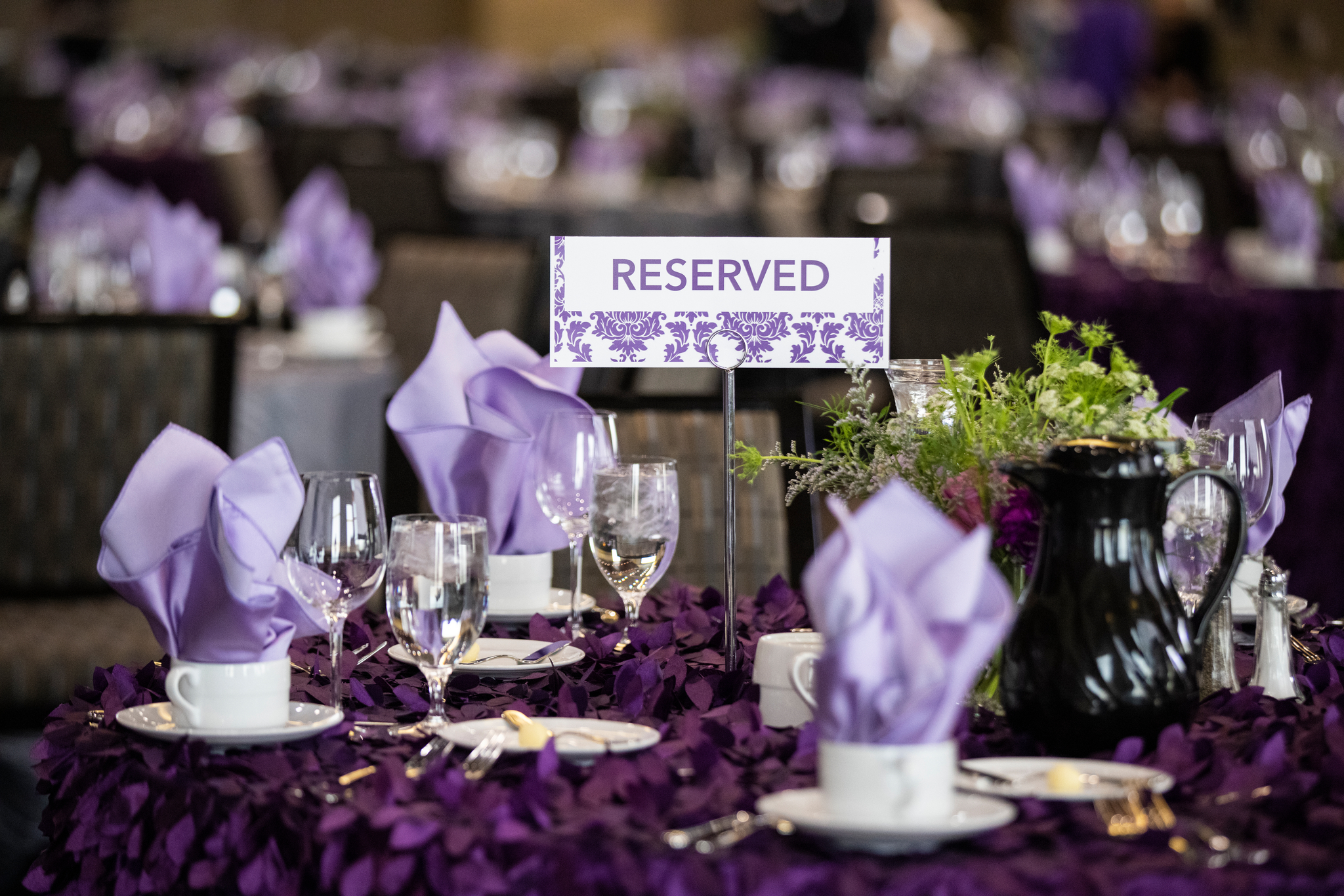 Purple Table Setting