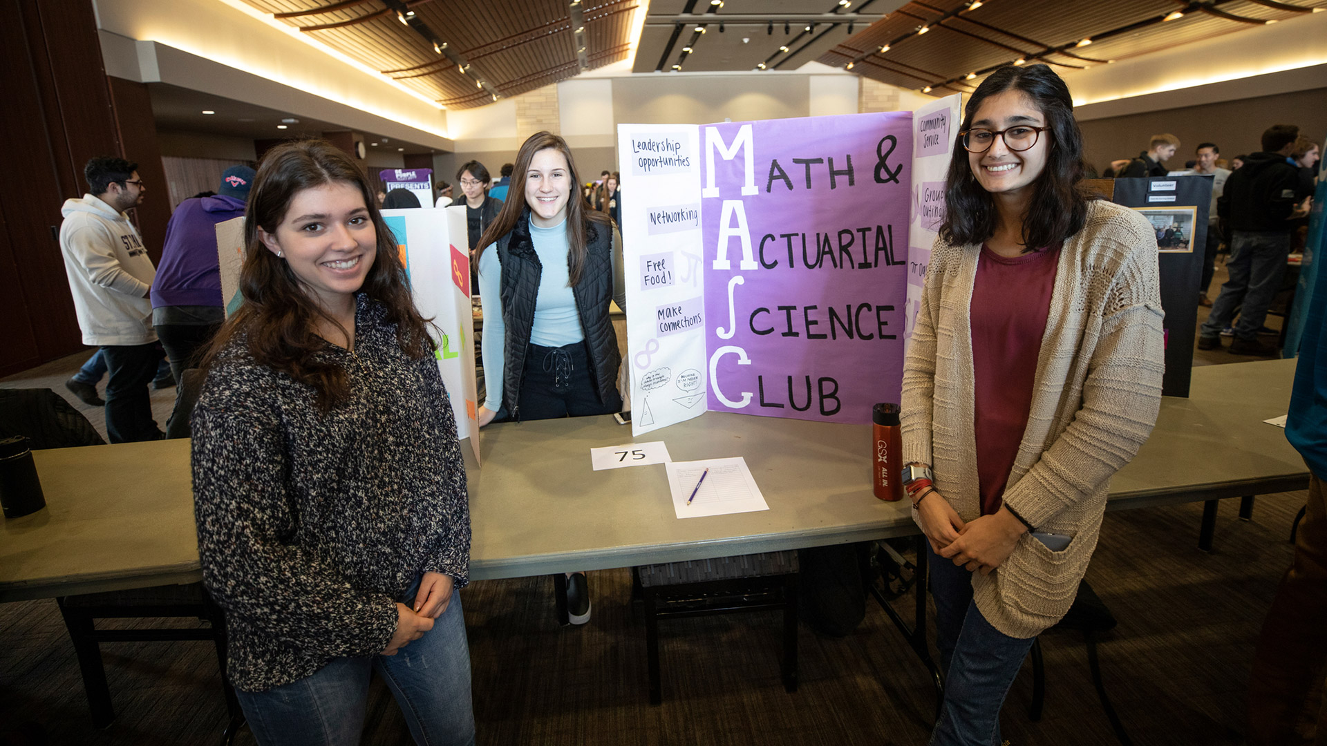 The Math and Actuarial Science Club at the Spring Activities Fair