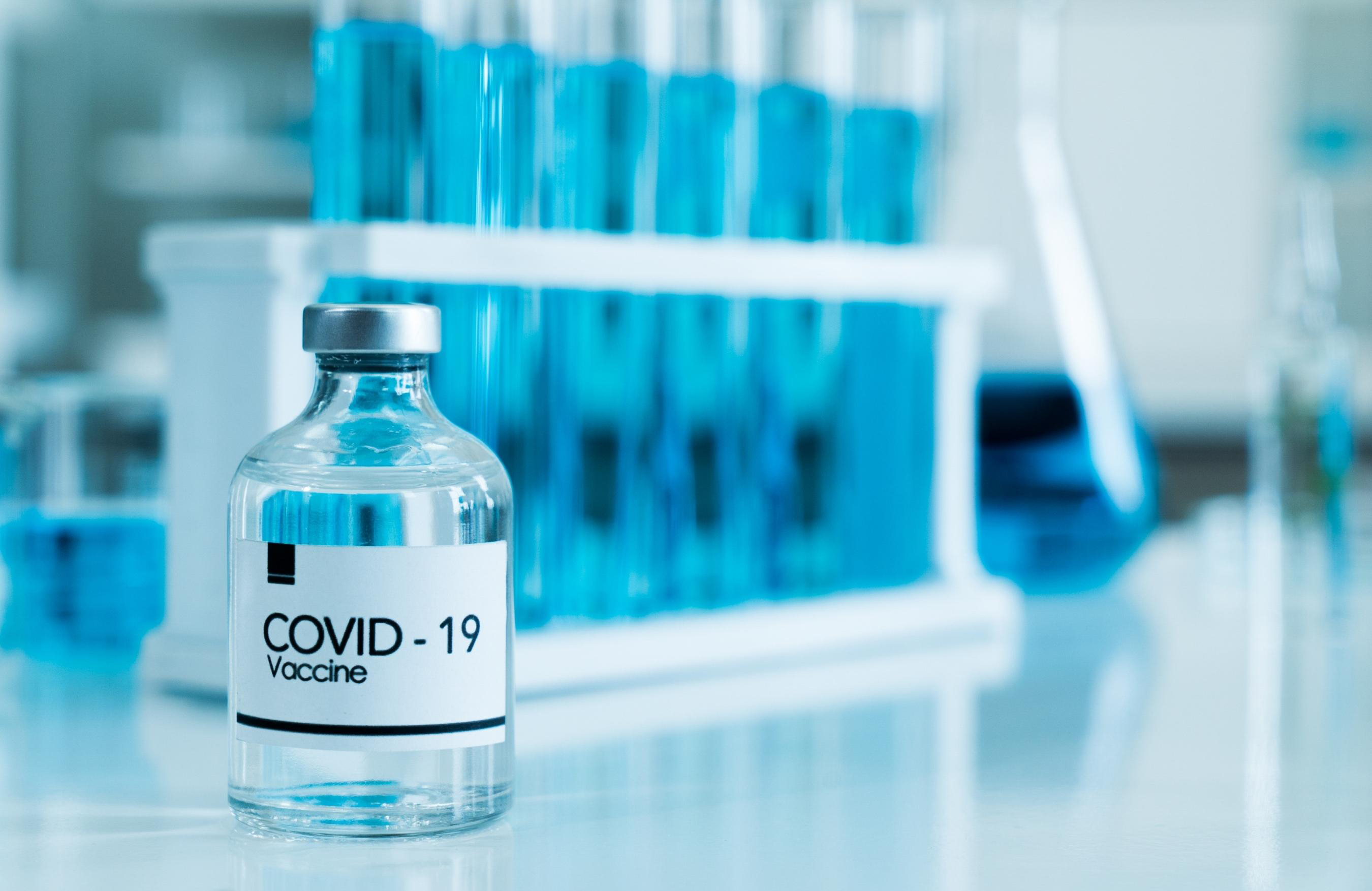 CVODI-19 Vaccine Bottle on table