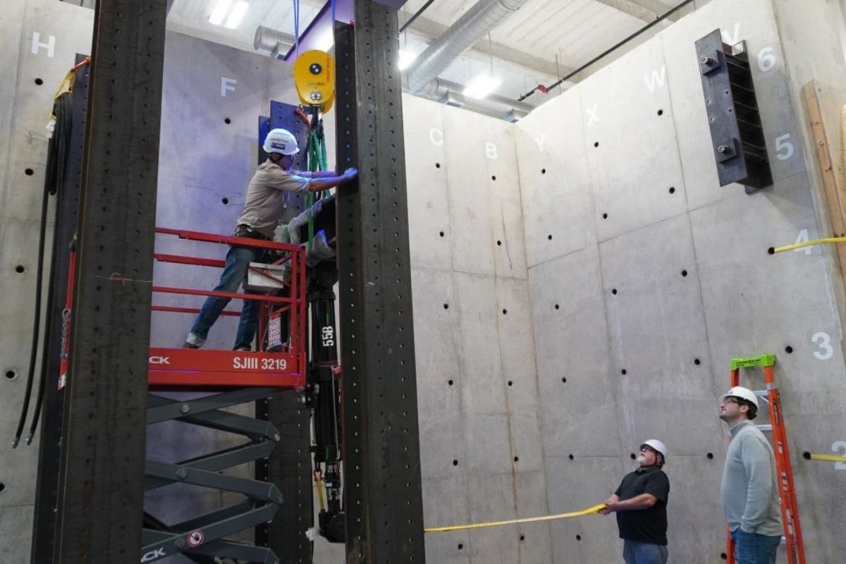 Faculty at the St. Thomas Iversen High Bay Strong Wall
