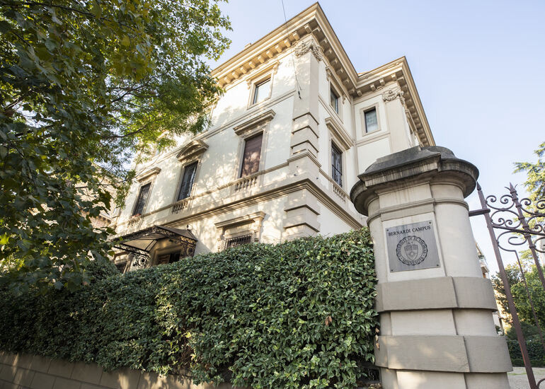 Exterior of Bernardi campus in Rome, Italy.
