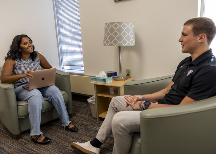 Students sitting and talking
