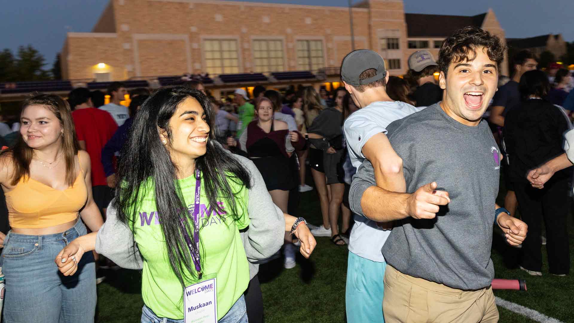 students dancing