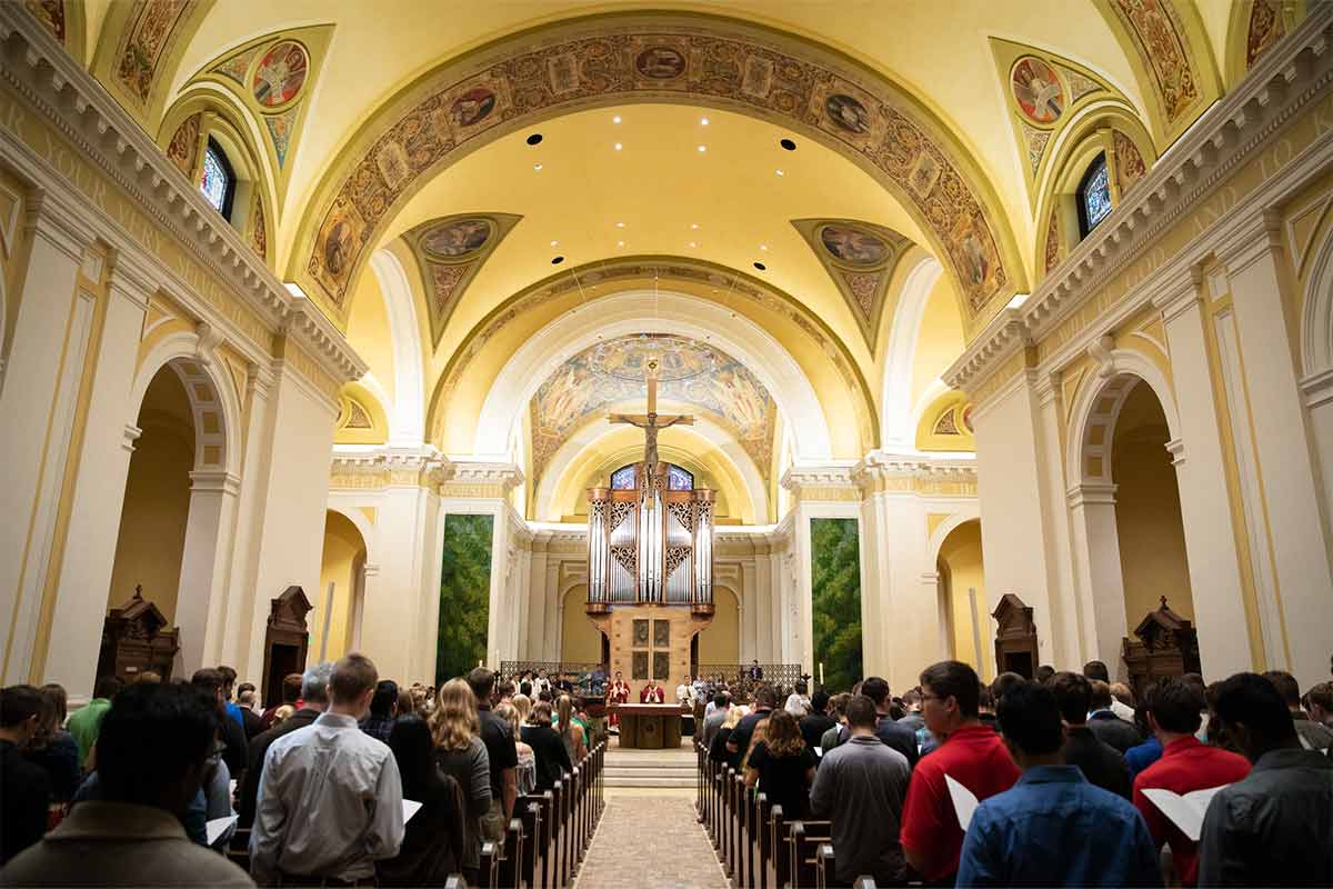 Mass inside Chapel of St. Thomas Aquinas