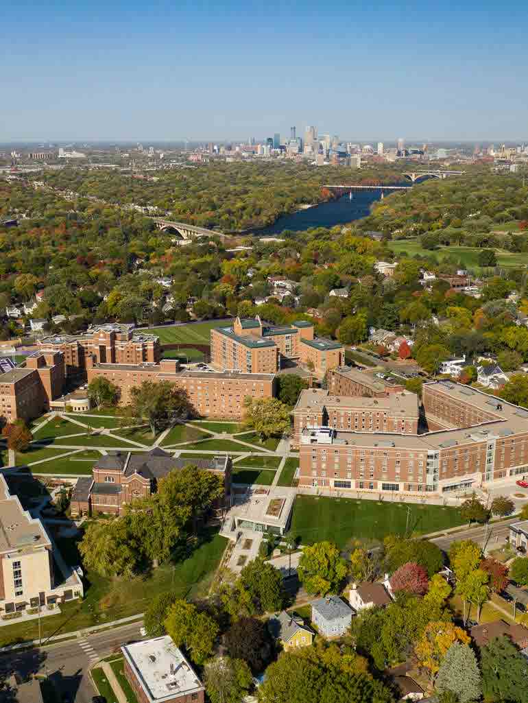 aerial view of the St. Thomas north campus
