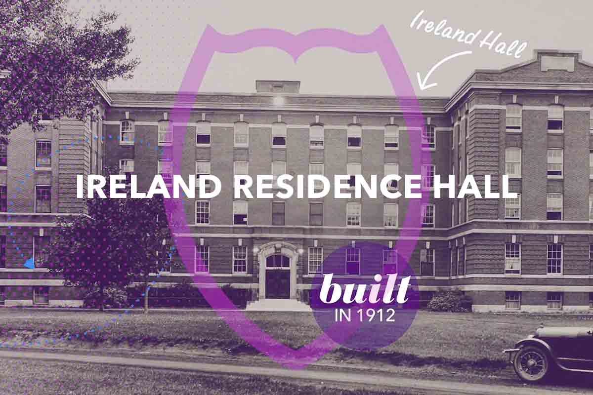 video of Ireland Hall tour consisting of several shots of Ireland Hall