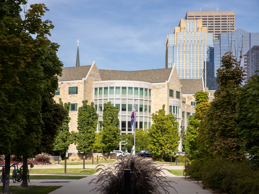 A view of Schulze Hall on September 29, 2021, in Minneapolis.