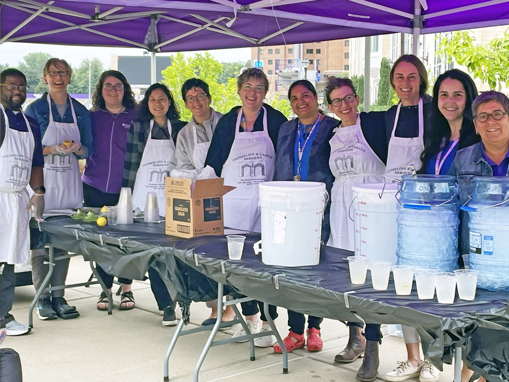 Volunteers at an outreach program.